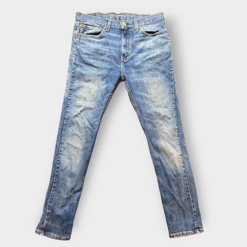Levis 510 Skinny Fit Mens Jeans 34x32 Medium Wash Blue WaterLess 05510-0721
